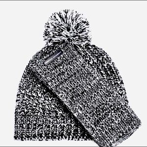 Rebecca Minkoff Marled Beanie & Arm Warmer Set